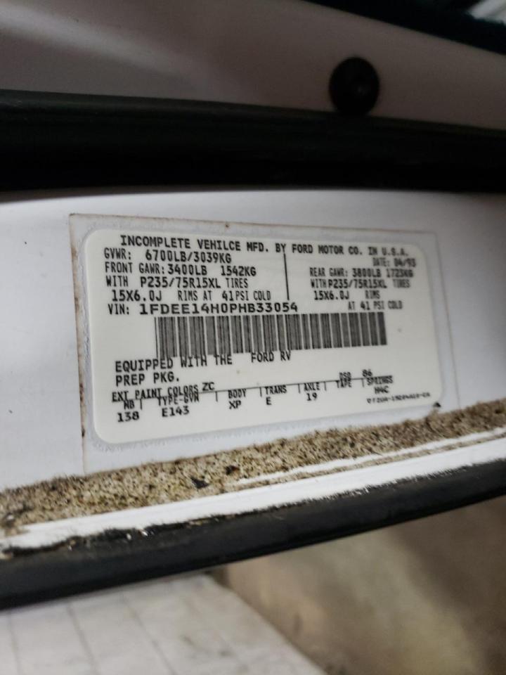 Photo 10 from auction – 1993 FORD ECONOLINE with VIN 1FDEE14H0PHB33054