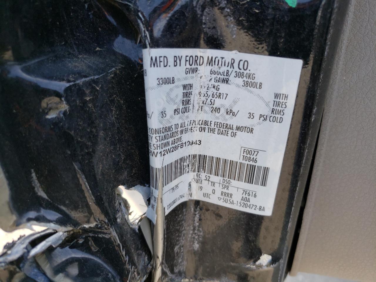 Photo 10 from auction – 2008 FORD F150 SUPER with VIN 1FTRW12W28FB10943