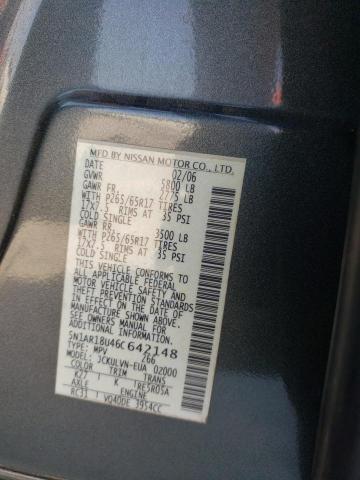 Photo 10 from auction – 2006 NISSAN PATHFINDER with VIN 5N1AR18U46C642148