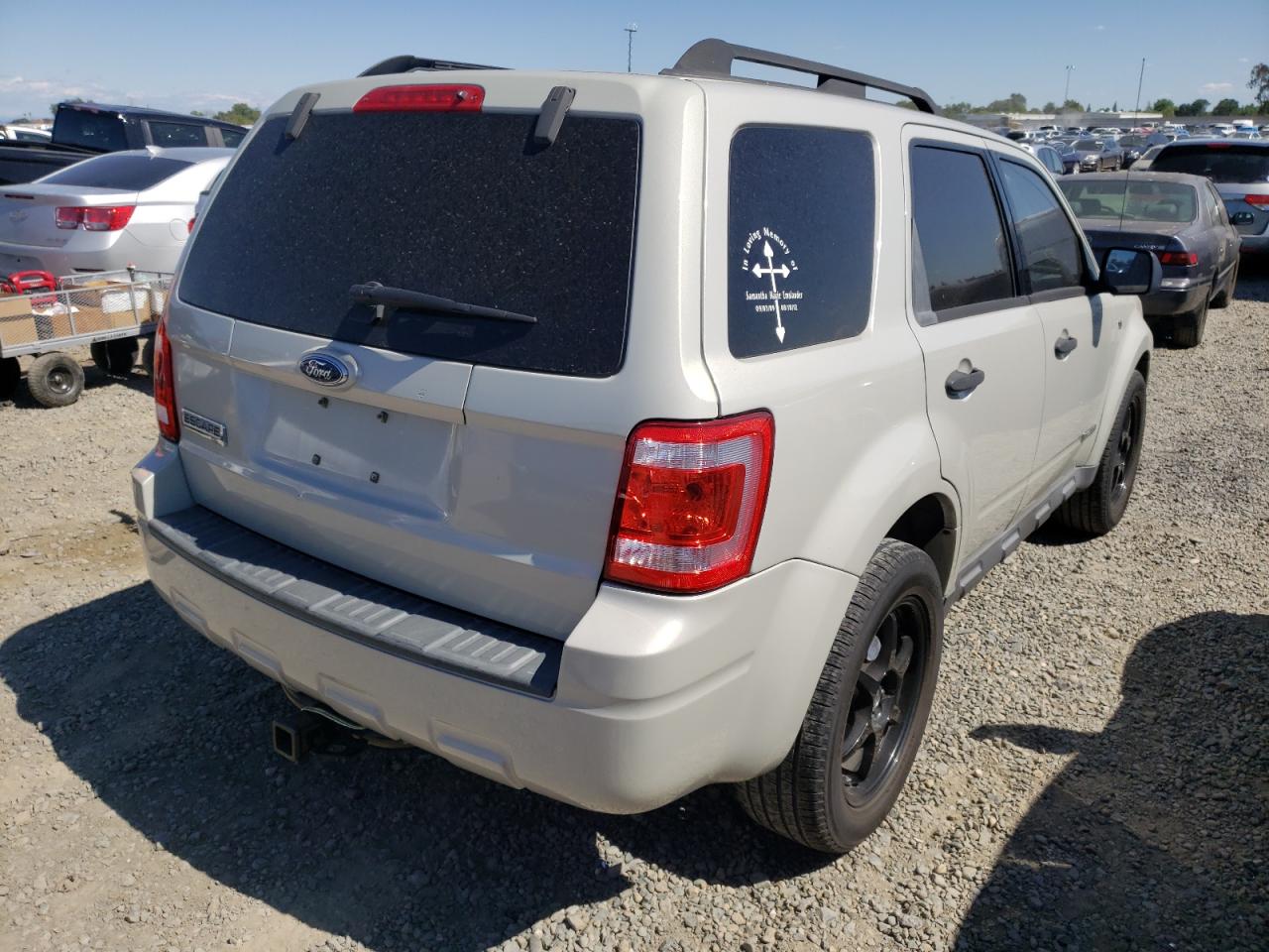 Photo 4 from auction – 2008 FORD ESCAPE XLT with VIN 1FMCU03178KC67587