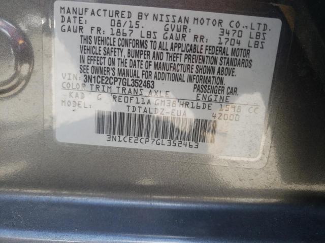 Photo 10 from auction – 2016 NISSAN VERSA NOTE with VIN 3N1CE2CP7GL352463