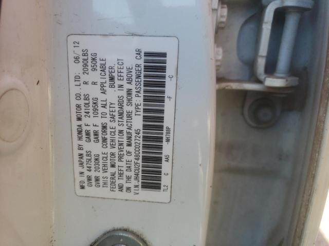 Photo 10 from auction – 2012 ACURA TSX with VIN JH4CU2F48CC027245