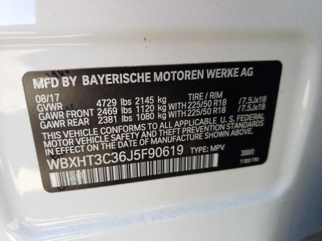 Photo 10 from auction – 2018 BMW X1 XDRIVE2 with VIN WBXHT3C36J5F90619
