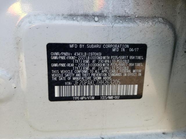 Photo 10 from auction – 2017 SUBARU CROSSTREK with VIN JF2GPAKC7HH263205