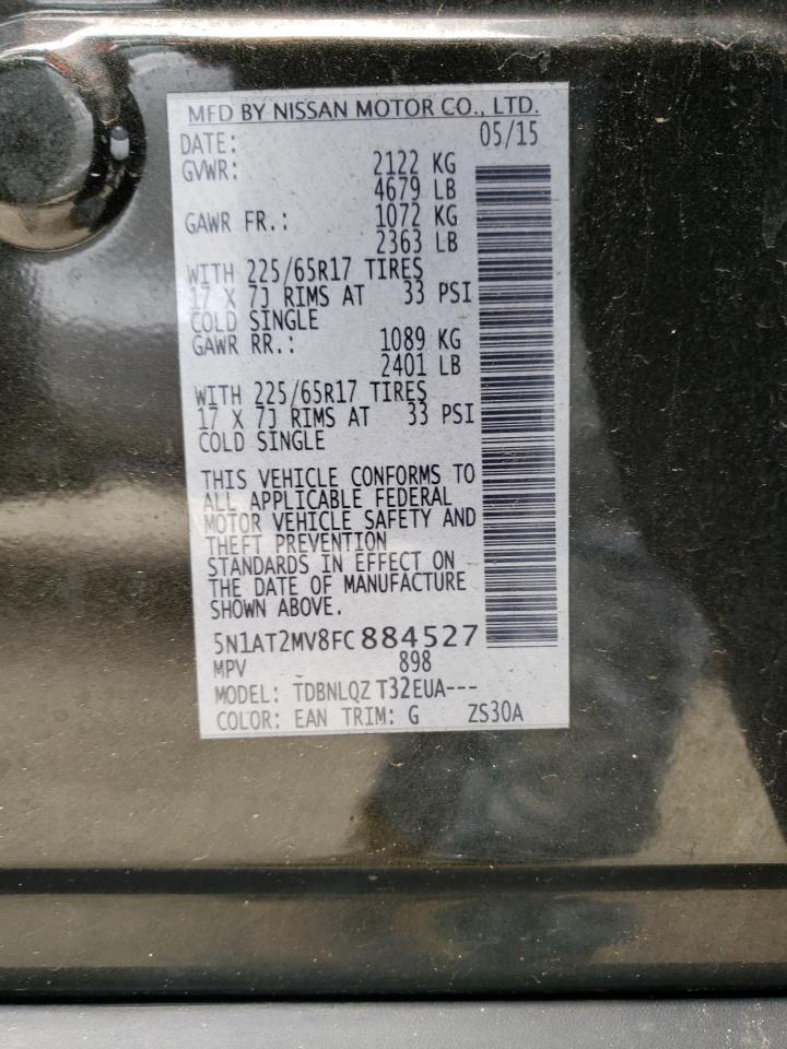 Photo 10 from auction – 2015 NISSAN ROGUE S with VIN 5N1AT2MV8FC884527