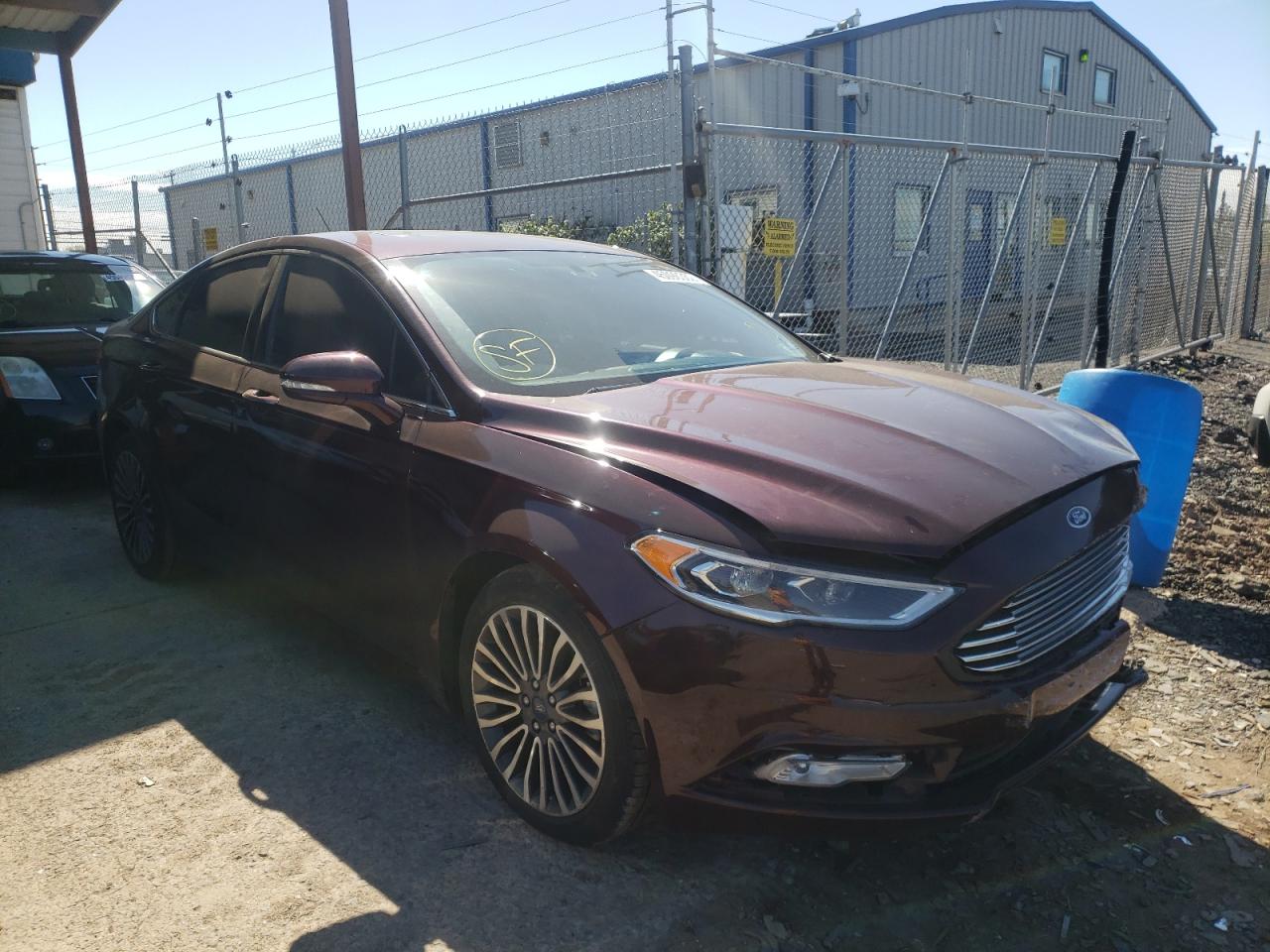 FORD FUSION SE 2017 with VIN 3FA6P0HD3HR394656 - Photo from auction