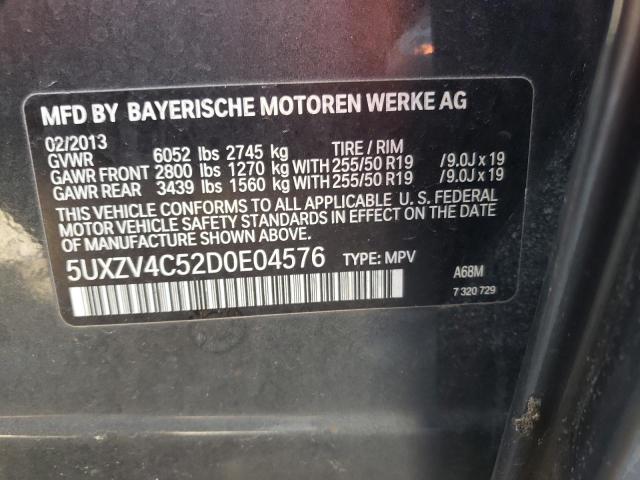 Photo 10 from auction – 2013 BMW X5 XDRIVE3 with VIN 5UXZV4C52D0E04576