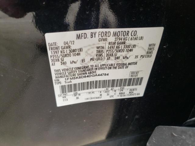 Photo 10 from auction – 2013 FORD EXPLORER X with VIN 1FM5K8D84DGA44784