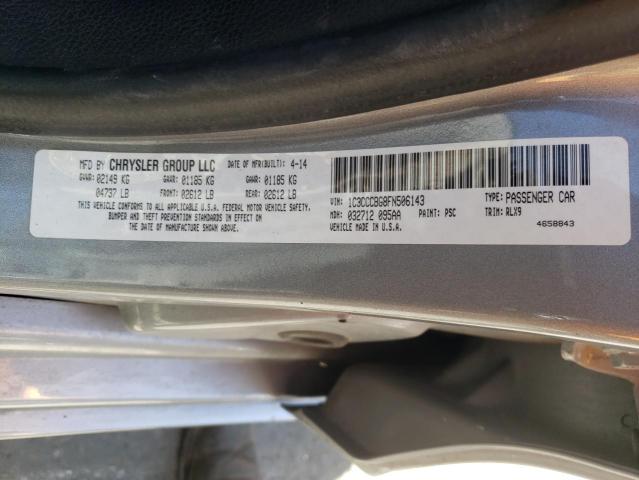 Photo 10 from auction – 2015 CHRYSLER 200 S with VIN 1C3CCCBG8FN506143
