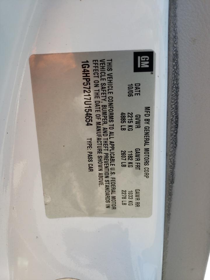 Photo 10 from auction – 2007 BUICK LUCERNE CX with VIN 1G4HP57217U154654