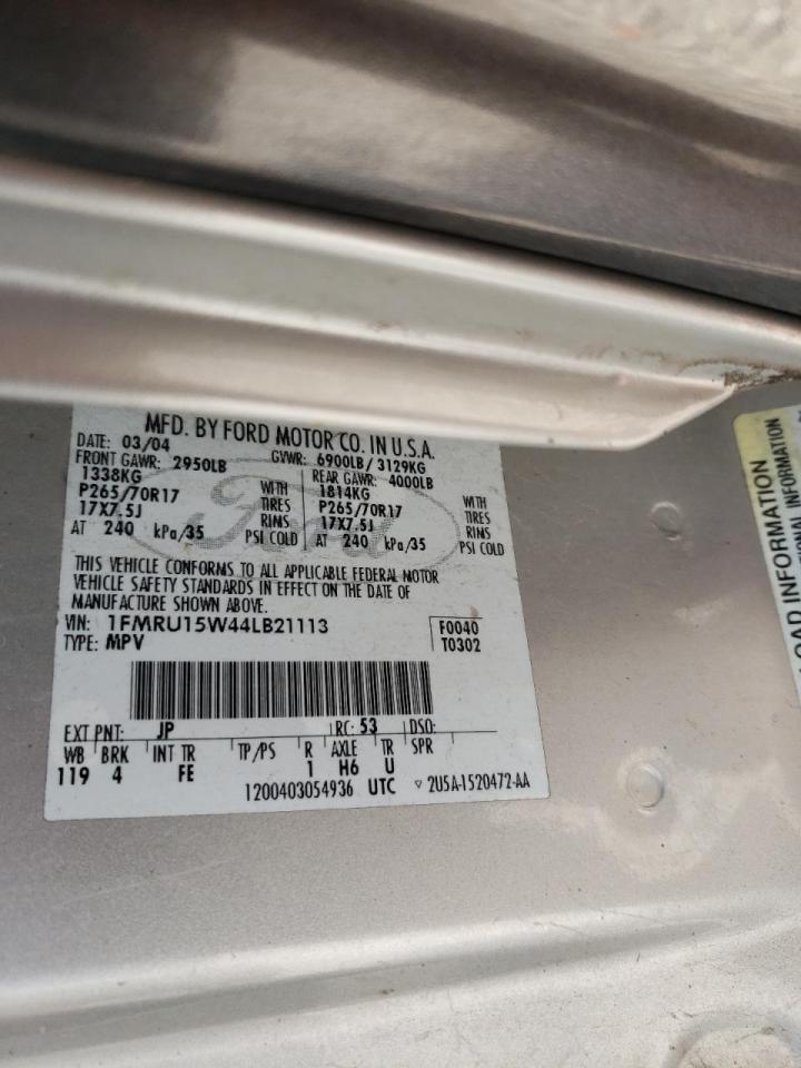 Photo 10 from auction – 2004 FORD EXPEDITION with VIN 1FMRU15W44LB21113