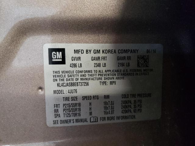 Photo 10 from auction – 2014 BUICK ENCORE with VIN KL4CJASB8EB737256