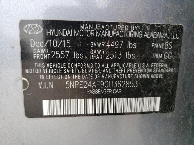 Photo 10 from auction – 2016 HYUNDAI SONATA SE with VIN 5NPE24AF9GH362853