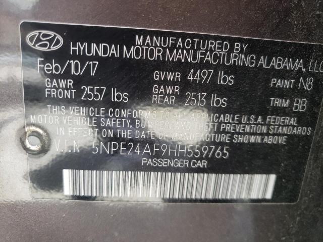 Photo 10 from auction – 2017 HYUNDAI SONATA SE with VIN 5NPE24AF9HH559765