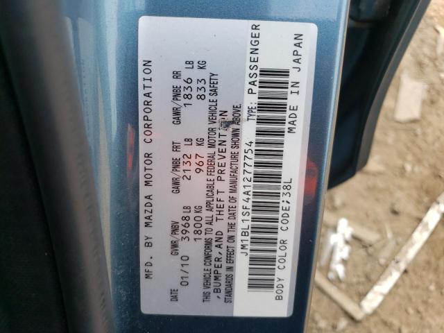 Photo 10 from auction – 2010 MAZDA 3 I with VIN JM1BL1SF4A1277754