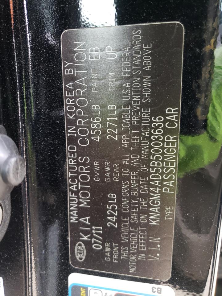 Photo 10 from auction – 2011 KIA OPTIMA HYB with VIN KNAGM4AD5B5003636