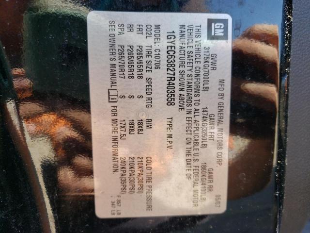 Photo 10 from auction – 2007 CADILLAC ESCALADE L with VIN 1GYEC63827R403558