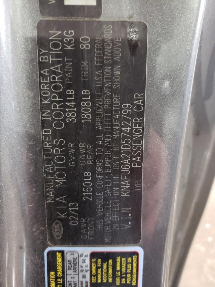 Photo 10 from auction – 2013 KIA FORTE EX with VIN KNAFU6A21D5742799