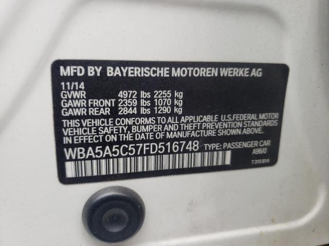Photo 10 from auction – 2015 BMW 528 I with VIN WBA5A5C57FD516748