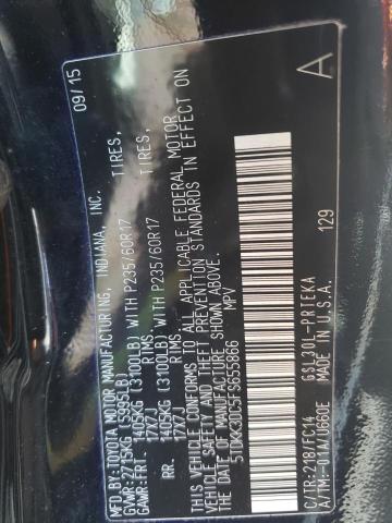Photo 10 from auction – 2015 TOYOTA SIENNA LE with VIN 5TDKK3DC5FS655866
