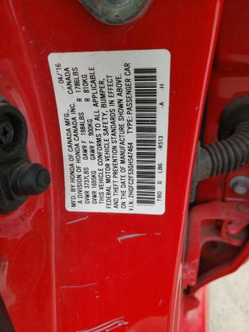 Photo 10 from auction – 2016 HONDA CIVIC LX with VIN 2HGFC2F53GH547464