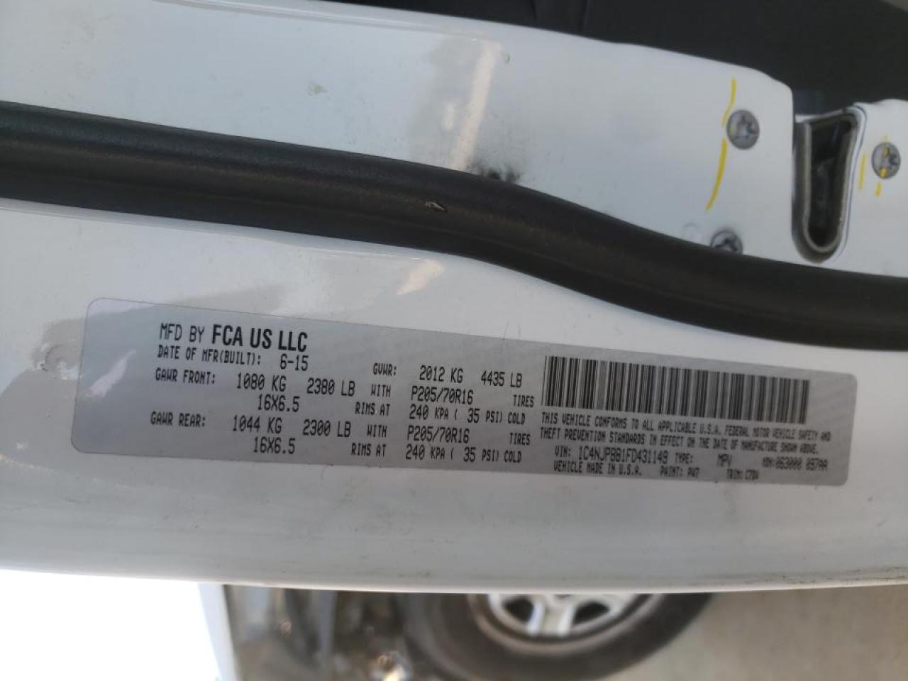 Photo 10 from auction – 2015 JEEP PATRIOT SP with VIN 1C4NJPBB1FD431149