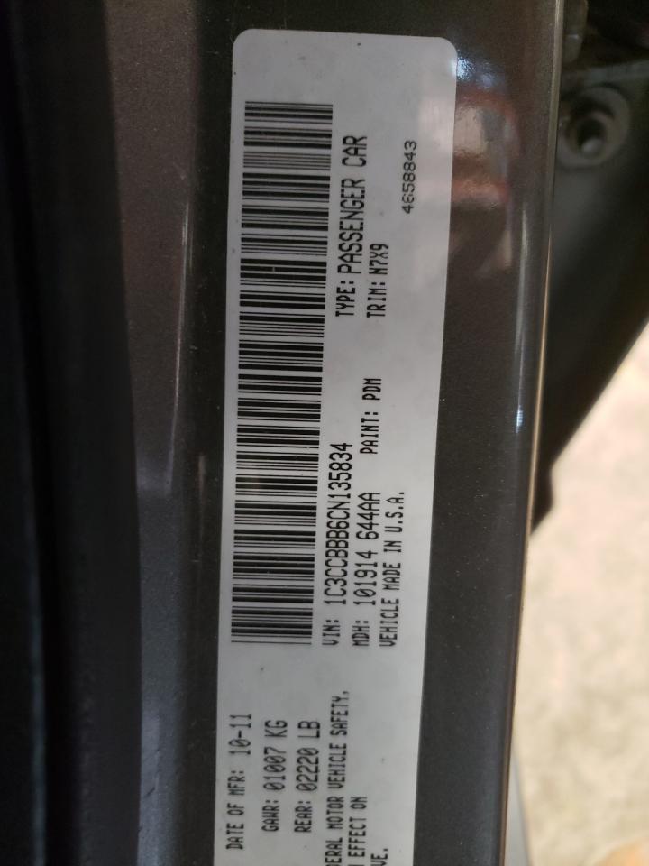 Photo 10 from auction – 2012 CHRYSLER 200 TOURIN with VIN 1C3CCBBB6CN135834