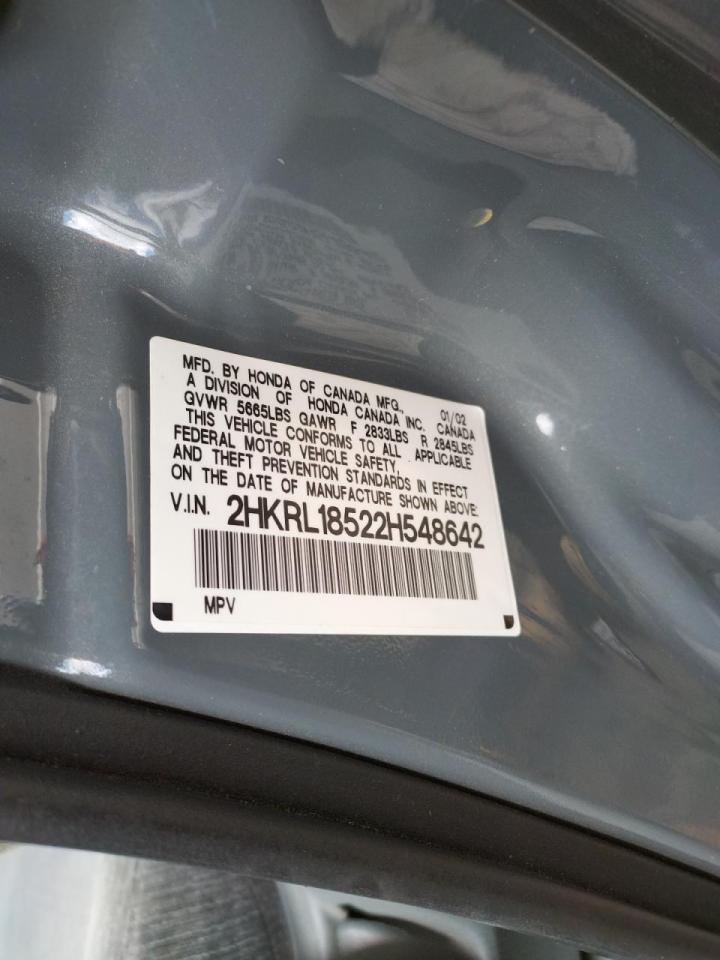 Photo 10 from auction – 2002 HONDA ODYSSEY LX with VIN 2HKRL18522H548642
