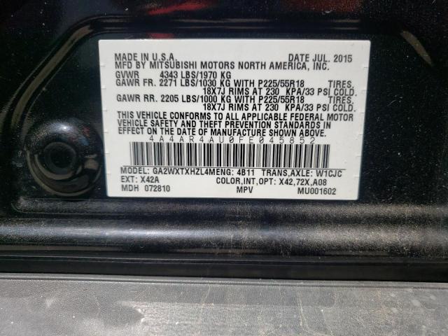 Фото 10 с аукциона – 2015 MITSUBISHI OUTLANDER с VIN 4A4AR4AU0FE045852