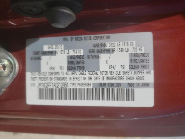 Photo 10 from auction – 2010 MAZDA MX-5 MIATA with VIN JM1NC2FF1A0212864