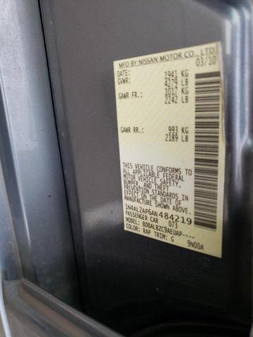 Photo 10 from auction – 2010 NISSAN ALTIMA BAS with VIN 1N4AL2AP6AN484219