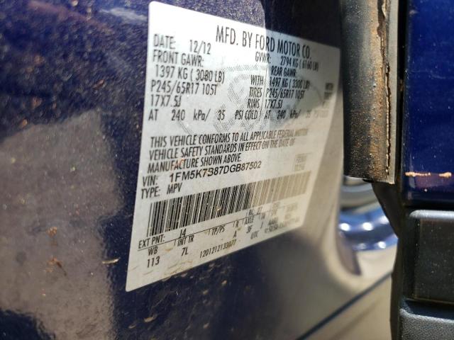 Photo 10 from auction – 2013 FORD EXPLORER with VIN 1FM5K7B87DGB87502