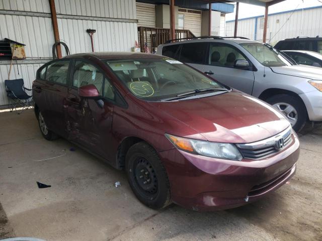 HONDA CIVIC LX 2012 with VIN 19XFB2F55CE327184 - Photo from auction