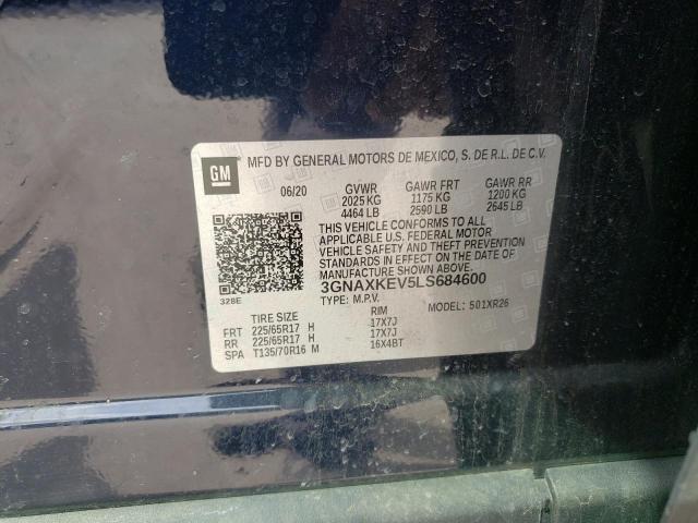 Photo 10 from auction – 2020 CHEVROLET EQUINOX LT with VIN 3GNAXKEV5LS684600