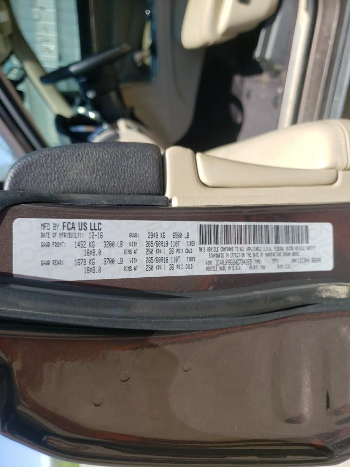 Photo 10 from auction – 2017 JEEP GRAND CHER with VIN 1C4RJFBG6HC734265