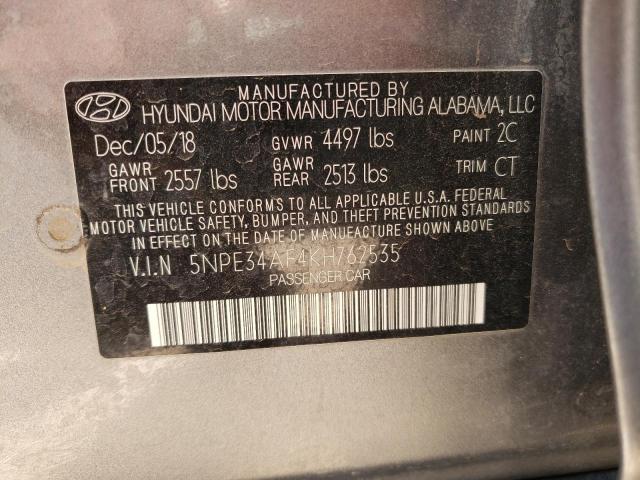 Photo 10 from auction – 2019 HYUNDAI SONATA LIM with VIN 5NPE34AF4KH762535