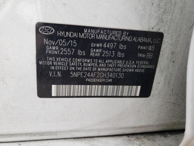 Photo 10 from auction – 2016 HYUNDAI SONATA SE with VIN 5NPE24AF2GH340130