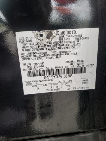 Photo 10 from auction – 2010 FORD TAURUS SHO with VIN 1FAHP2KTXAG138385