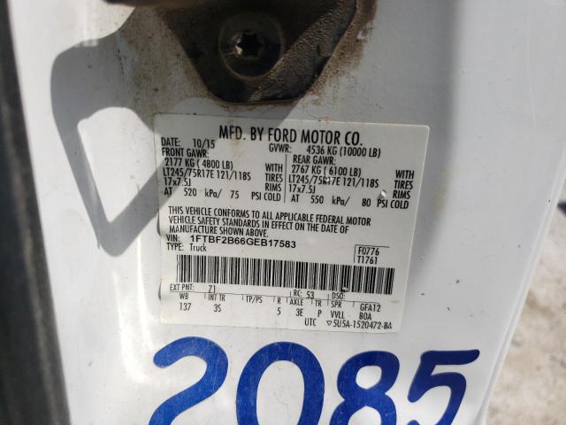 Photo 10 from auction – 2016 FORD F250 SUPER with VIN 1FTBF2B66GEB17583