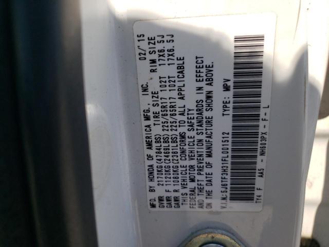 Photo 10 from auction – 2015 HONDA CROSSTOUR with VIN 5J6TF3H31FL001512