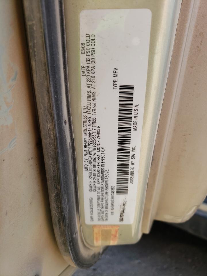 Photo 10 from auction – 2006 SUBARU LEGACY OUT with VIN 4S4BP62CX67348382