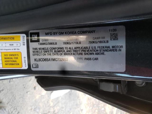 Photo 10 from auction – 2021 CHEVROLET SPARK 1LT with VIN KL8CD6SA1MC732953