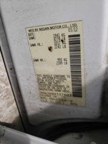 Photo 10 from auction – 2012 NISSAN ALTIMA BAS with VIN 1N4AL2AP6CN537603