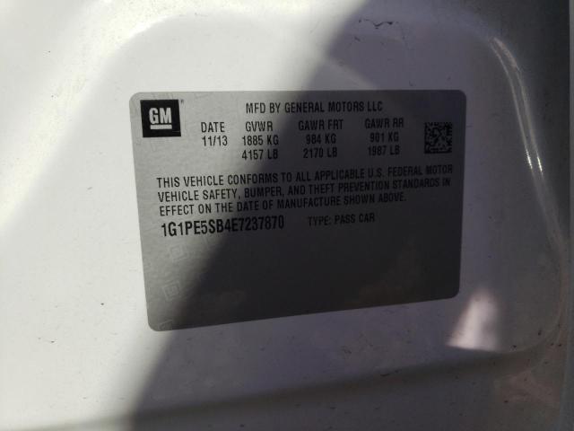 Photo 10 from auction – 2014 CHEVROLET CRUZE LT with VIN 1G1PE5SB4E7237870