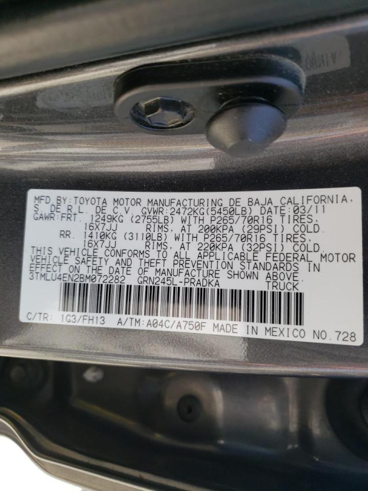 Photo 10 from auction – 2011 TOYOTA TACOMA DOU with VIN 3TMLU4EN2BM072282