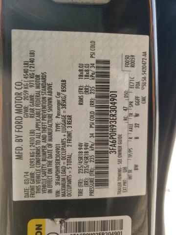 Photo 10 from auction – 2014 FORD FUSION SE with VIN 3FA6P0H93ER304901