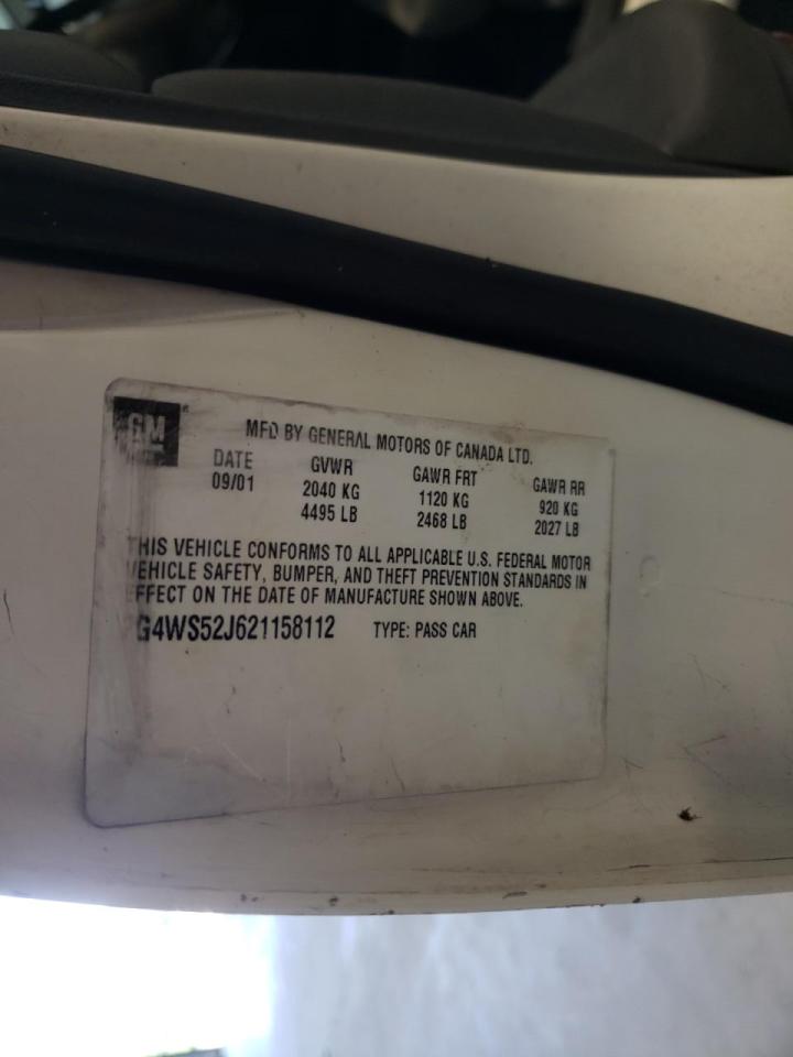 Photo 10 from auction – 2002 BUICK CENTURY CU with VIN 2G4WS52J621158112