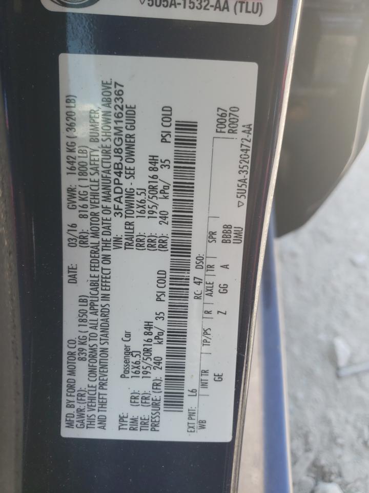 Photo 10 from auction – 2016 FORD FIESTA SE with VIN 3FADP4BJ8GM162367