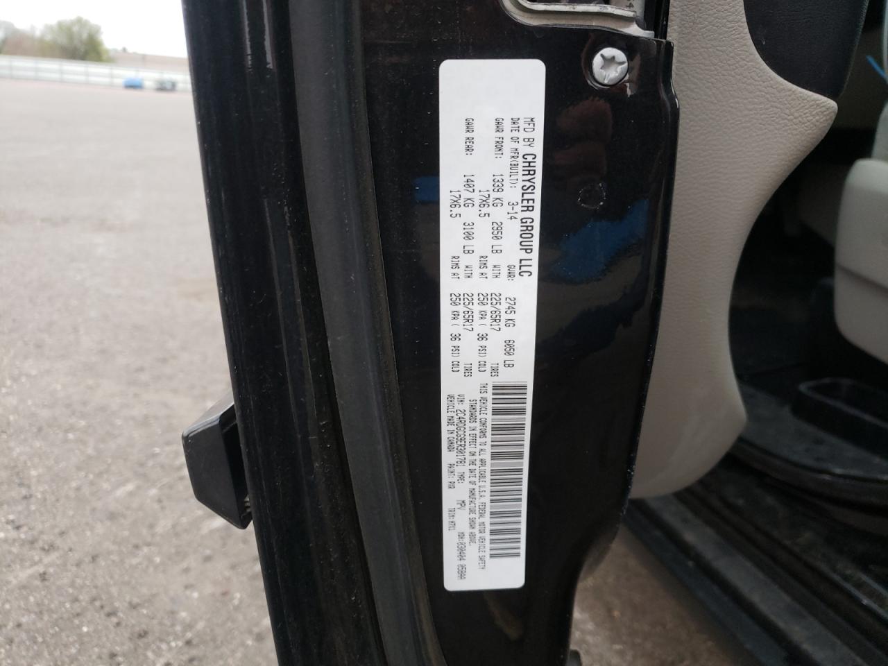 Photo 10 from auction – 2014 DODGE GRAND CARA with VIN 2C4RDGCG9ER301781