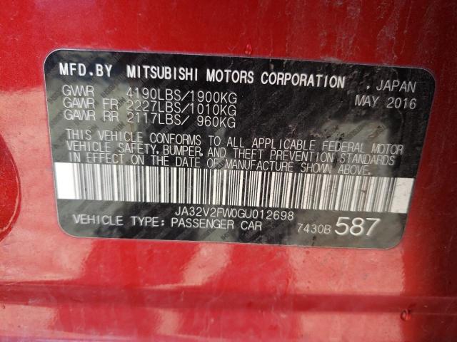 Photo 10 from auction – 2016 MITSUBISHI LANCER ES with VIN JA32V2FW0GU012698